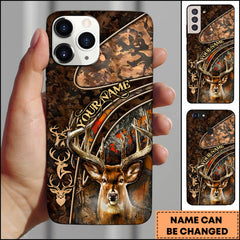 Maxcorners Wild Buck Camo Personalized Name Phone Case (4 colors)