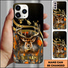 Maxcorners Golden Deer Hunting Camouflage Personalized Name Phone Case (4 colors)