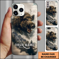Maxcorners Wildlife Boar Hunting Premium Personalized Name Phone Case