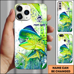 Maxcorners Mahi-Mahi Fishing Water Sport Jersey Personalized Name Phone Case