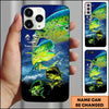 Maxcorners Big Game Ocean Action Design Personalized Name Phone Case ( 12 Fish Species )