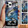 Maxcorners Big Game Ocean Action Design Personalized Name Phone Case ( 12 Fish Species )