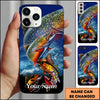 Maxcorners Big Game Ocean Action Design Personalized Name Phone Case ( 12 Fish Species )