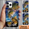 Maxcorners Big Game Ocean Action Design Personalized Name Phone Case ( 12 Fish Species )