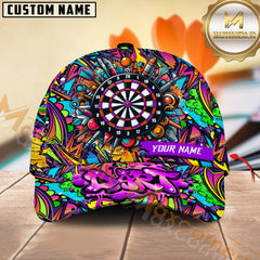 Maxcorners Darts Graffiti Gunners Darts Jersey  Multicolor Option Personalized Name 3D Cap