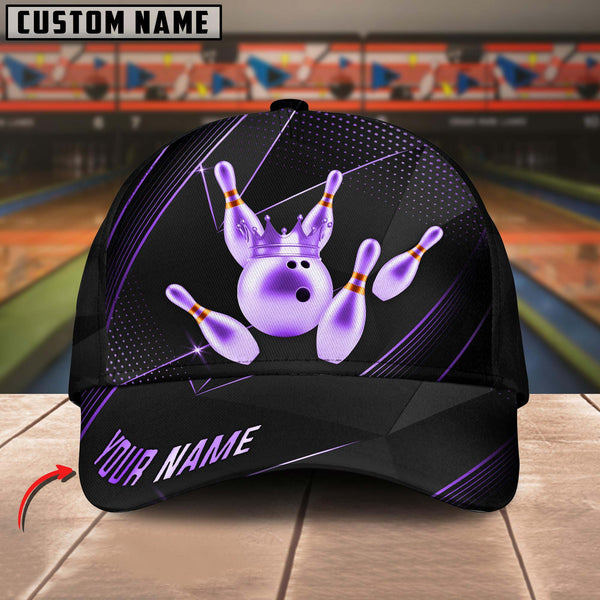 Maxcorners Bowling Premium Crown Multicolor Personalized Name 3D Cap