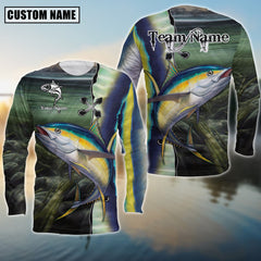 Maxcorners Tuna Predator Angler Sun Protection Personalized Name, Team Name Long Sleeve Shirt