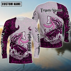Maxcorners Catfish Ocean Hunter Sun Protection Personalized Name, Team Name 3D Long Sleeve Shirt