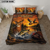 Maxcorners Wildlife Hunting Sunset Lake Bedding Set 3D Print Custom Name