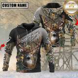 Maxcorners Deer Hunting Camo Classic Custom Name Shirt 3D All Over Printed Clothes