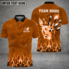 Maxcorners Fireball Magic Bowling Jersey Multicolor Option Customized Name, Team Name 3D Polo Shirt