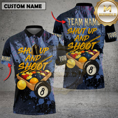 Maxcorners Billiard Shut Up And Shoot Pool Personalized Name 3D Unisex Shirt