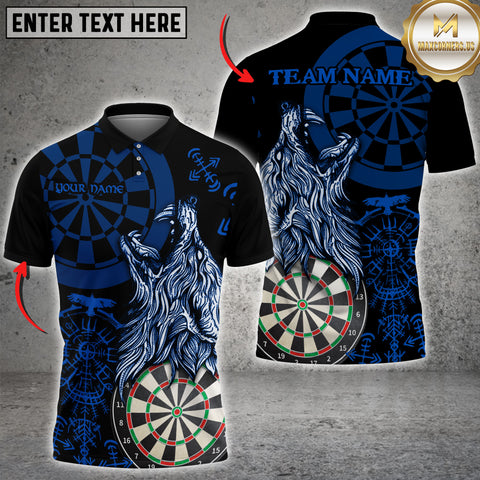 Maxcorners Darts Wolf Viking Style Multicolor Option Customized Name, Team Name 3D Shirt For Kristen
