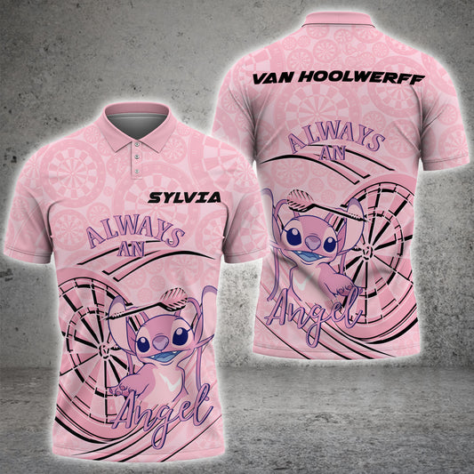 Maxcorners Stich Pink Customized Name Shirts For Sylvia