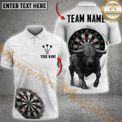 Maxcorners Darts Bullseye Fury Personalized Name 3D Unisex Shirt