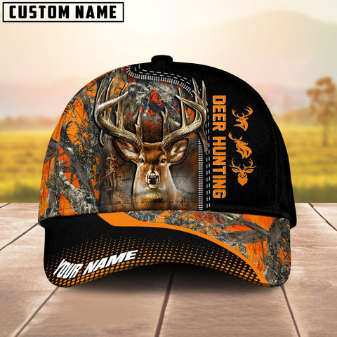 Maxcorners Hunting Deer Camouflage Multicolor Personalized Name 3D Cap