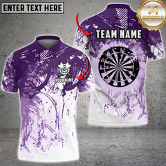 Maxcorners Classic Darts Jersey Multicolor Options Personalized Name, Team Name 3D Polo Shirt