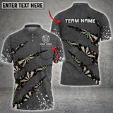 Maxcorners Darts Polar Bear Customized Name, Team Name 3D Polo Shirt For Kyle