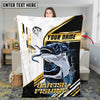 Maxcorners Mahi-Mahi Fishing Hook Graphic & Jumping Fish Art  Personalized Name 3D Blanket