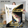 Maxcorners Mahi-Mahi Fishing Hook Graphic & Jumping Fish Art  Personalized Name 3D Blanket