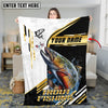 Maxcorners Mahi-Mahi Fishing Hook Graphic & Jumping Fish Art  Personalized Name 3D Blanket