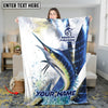 Maxcorners Mahi-Mahi Fishing Water Sport Jersey Personalized Name 3D Blanket