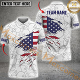 Maxcorners Bowling Flag Ball Pattern Personalized Name, Team Name 3D Shirt (American, Canadian, Texas, Australian)