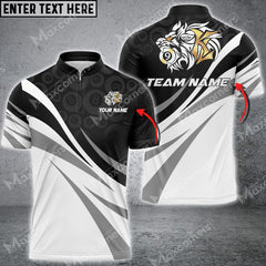Maxcorners Ball 8, Ball 9 Keno Lions Billiard Jersey Customized Name, Team Name 3D Polo Shirt