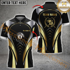 Maxcorners Billiard Prestige 8 Ball Multicolor Customized Name, Team Name 3D Shirt