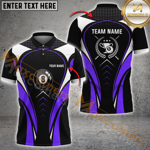 Maxcorners Billiard Prestige 8 Ball Multicolor Customized Name, Team Name 3D Shirts