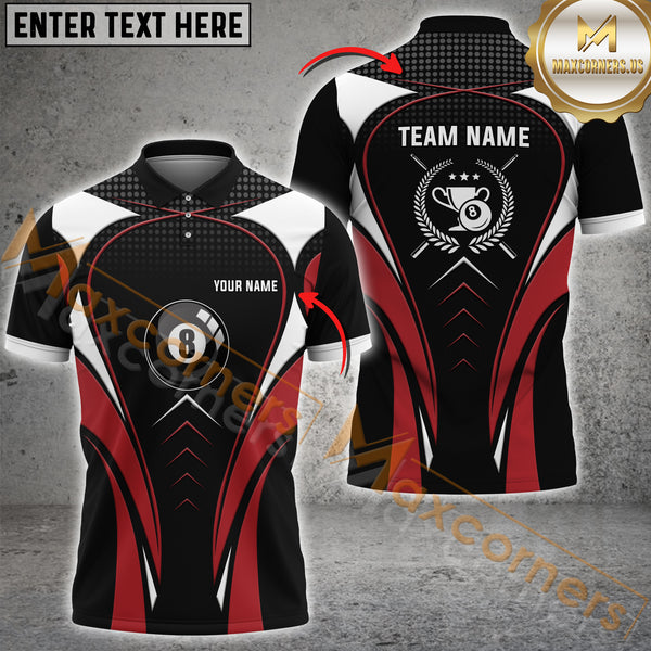 Maxcorners Billiard Prestige 8 Ball Multicolor Customized Name, Team Name 3D Shirts
