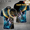 Maxcorners Bowling Lightning Gold Curve Pins Multicolor Customized Name, Team Name 3D Shirts
