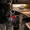 Maxcorners Darts Red Bull Dartboard Mascot 3D Keychain And Ornament