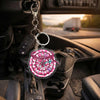 Maxcorners Darts Pink Cow Print Dartboard 3D Keychain And Ornament