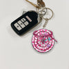 Maxcorners Darts Pink Cow Print Dartboard 3D Keychain And Ornament