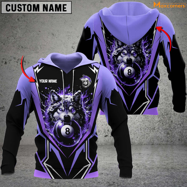 Maxcorners Billiard Pool 8 Ball Arctic Wolf Personalized Name Men And Women 3D Polo Shirt Custom Billiard Team Jersey For Tammie