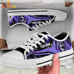 Maxcorners Purple Billiard Personalized Name Low Top Shoes For Tammie