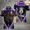 Maxcorners Billiard Golden Lightning Blast 8-Ball Pool Multicolor Options Personalized Name, Team Name 3D Shirt