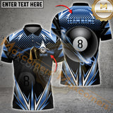 Maxcorners Billiard Golden Lightning Blast 8-Ball Pool Multicolor Options Personalized Name, Team Name 3D Shirt