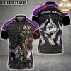 Maxcorners Bowling Skeleton Gunman Multicolor Customized Name, Team Name 3D Shirts
