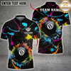 Maxcorners Billiard Ball 8 Paint Color Customized Name, Team Name 3D Shirt