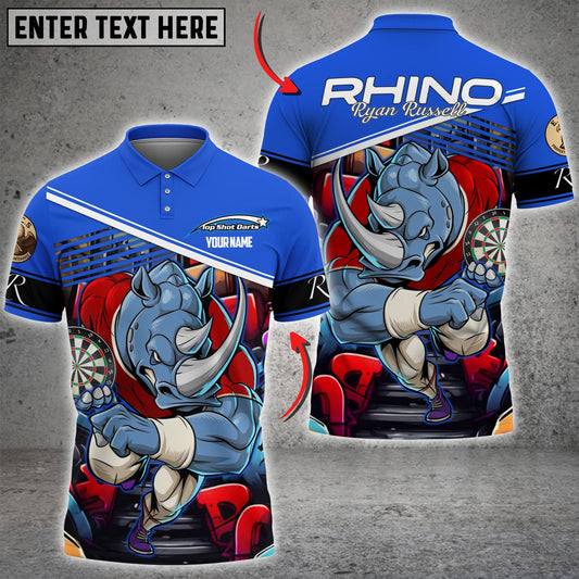 Maxcorners Bowling Rhino Power Multicolor Customized Name, Team Name 3D Shirts For  TopShot
