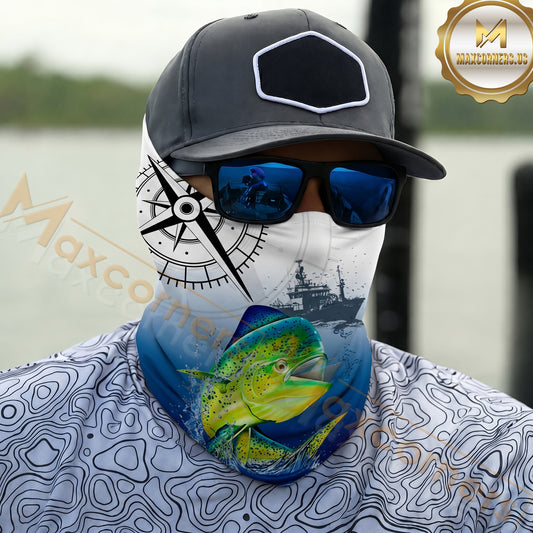 Maxcorners Ocean Fishing Anchor 3D Neck Gaiter (6 Fish Species)