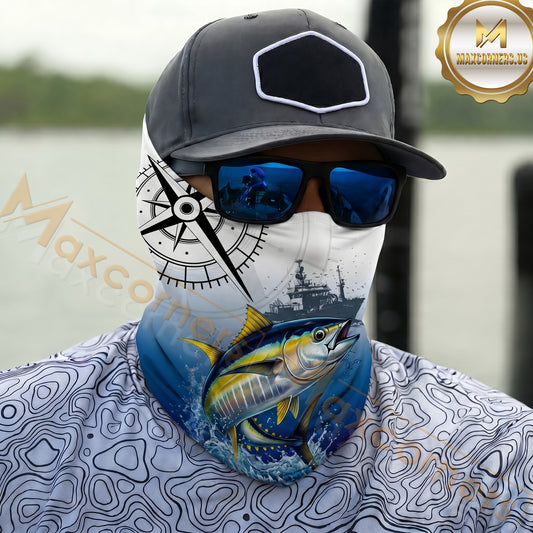 Maxcorners Ocean Fishing Anchor 3D Neck Gaiter (6 Fish Species)