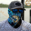 Maxcorners Fishing Graphic Dark Water Camouflage 3D Neck Gaiter (12 Fish Species)