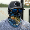 Maxcorners Fishing Camo Water Splash 3D Neck Gaiter (12 Fish Species)
