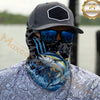 Maxcorners Fishing Camo Water Splash 3D Neck Gaiter (12 Fish Species)