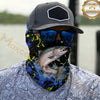 Maxcorners Fishing Water Splash Graphic 3D Neck Gaiter (12 Fish Species)