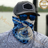 Maxcorners Fishing Honeycomb Electric Water Splash 3D Neck Gaiter (12 Fish Species)