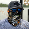 Maxcorners Fishing Skull Angler Camouflage 3D Neck Gaiter (12 Fish Species)